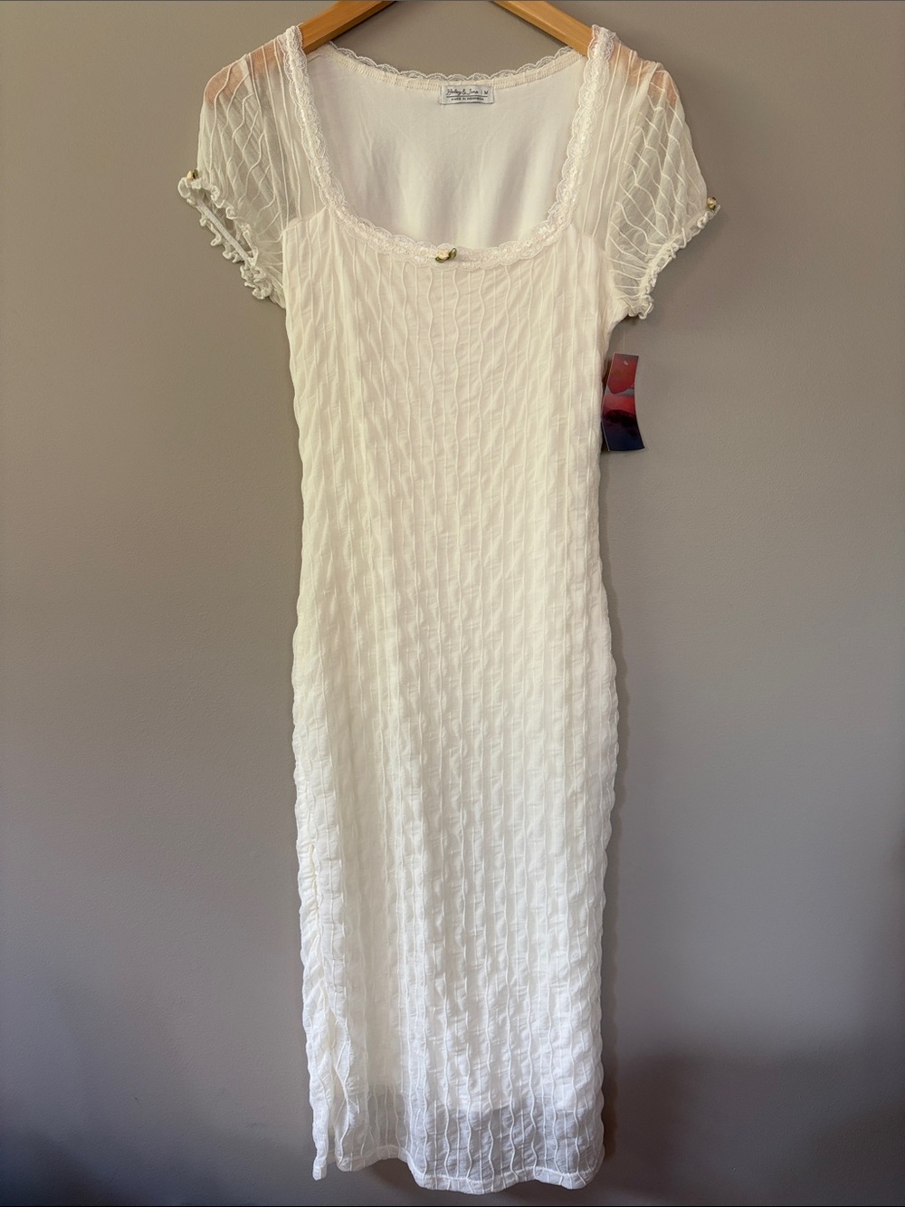Haley & June Medium Midi Dress NWT Ivory Cream Romantic Cottagecore Tea Boho